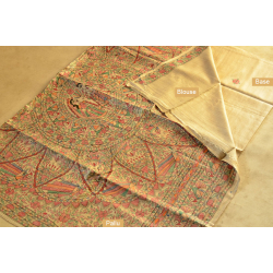 Dream Girl ❁ Tussar Silk . Madhubani Saree ❁ 9