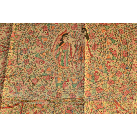 Dream Girl ❁ Tussar Silk . Madhubani Saree ❁ 9