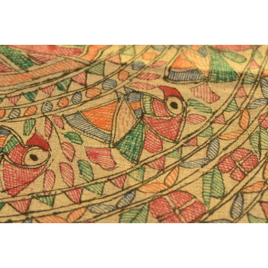 Dream Girl ❁ Tussar Silk . Madhubani Saree ❁ 9