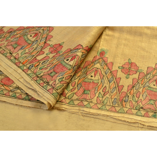 Dream Girl ❁ Tussar Silk . Madhubani Saree ❁ 9