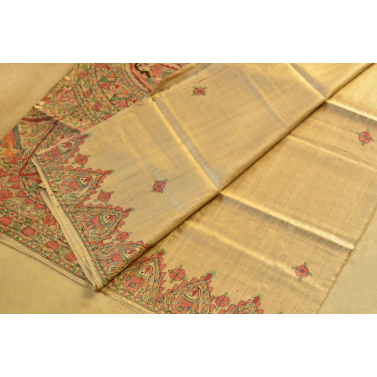 Dream Girl ❁ Tussar Silk . Madhubani Saree ❁ 9