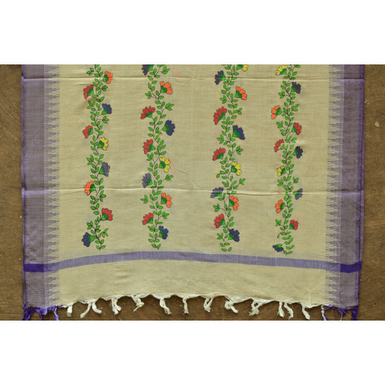 Urmika ❁ Cotton Silk . Madhubani Dupatta ❁ 1