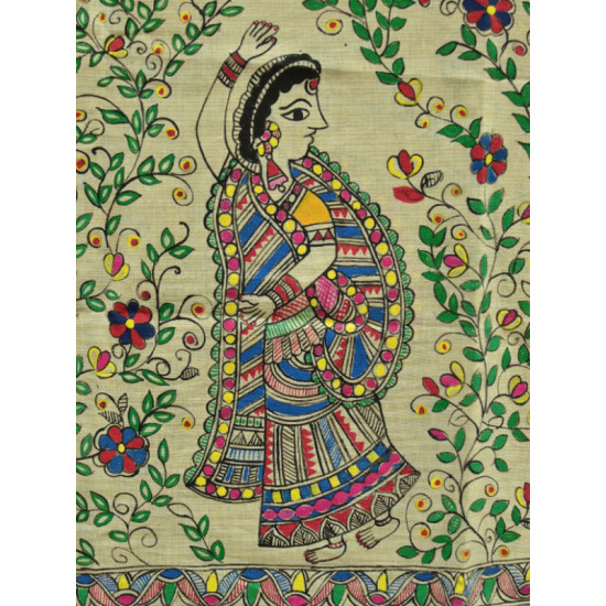 Urmika ❁ Cotton Silk . Madhubani Dupatta ❁ 2