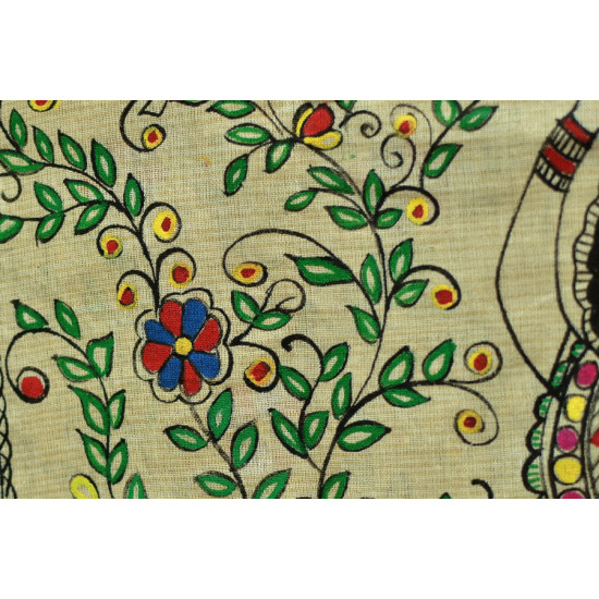 Urmika ❁ Cotton Silk . Madhubani Dupatta ❁ 2