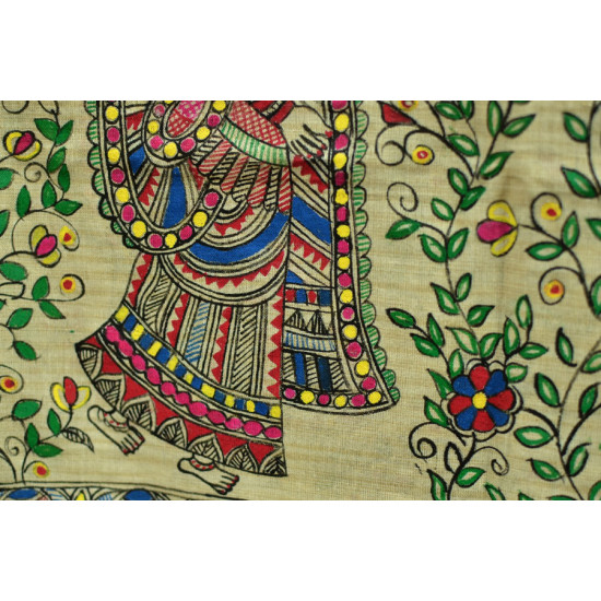 Urmika ❁ Cotton Silk . Madhubani Dupatta ❁ 2