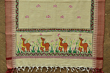 Urmika ❁ Cotton Silk . Madhubani Dupatta ❁ 7