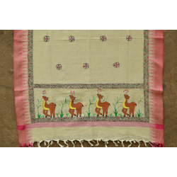 Urmika ❁ Cotton Silk . Madhubani Dupatta ❁ 8