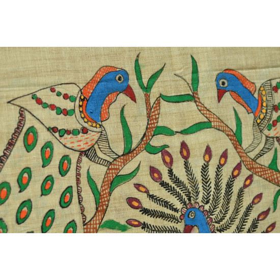 Urmika ❁ Cotton Silk . Madhubani Dupatta ❁ 9