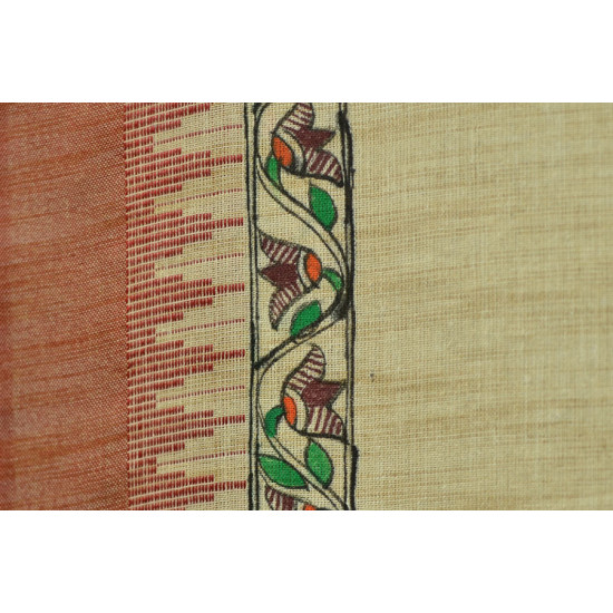 Urmika ❁ Cotton Silk . Madhubani Dupatta ❁ 9