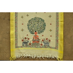 Urmika ❁ Cotton Silk . Madhubani Dupatta ❁ 15