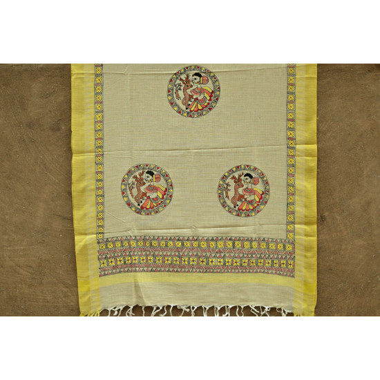 Urmika ❁ Cotton Silk . Madhubani Dupatta ❁ 16