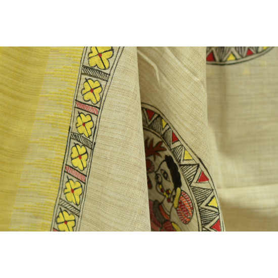 Urmika ❁ Cotton Silk . Madhubani Dupatta ❁ 16