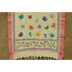 Urmika ❁ Cotton Silk . Madhubani Dupatta ❁ 17