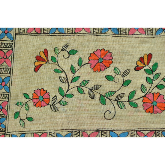 Urmika ❁ Cotton Silk . Madhubani Dupatta ❁ 17