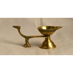 Ahar ✽ Brass . Solid Handle Diya