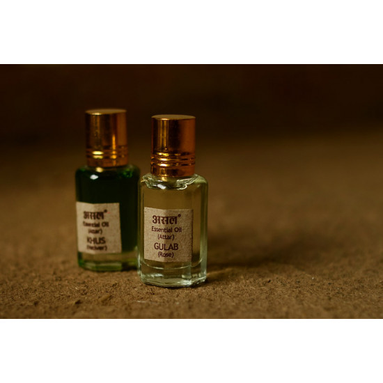 Attar (Natural Perfume) ~ Khus + Gulab