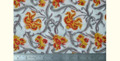 Sanganeri fabric ~ 22 (Block Printed . Per Meter)