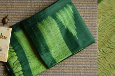 Haiku ✼ Handwoven Tussar-Spun Silk Shibori Saree { F }