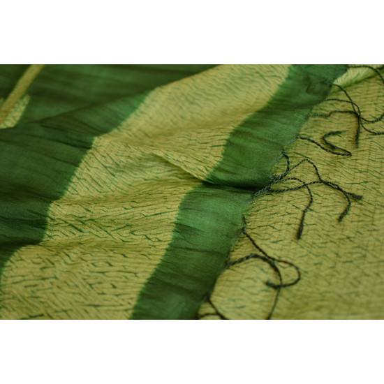 Haiku ✼ Handwoven Tussar-Spun Silk Shibori Saree { F }