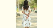 Albeli ♠ Hand block printed ♠ Mughal print off white flare dress ♠ 6