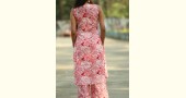 Albeli ♠ Hand block printed ♠ Floral pink sleeveless kurti ♠ 23