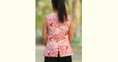 Albeli ♠ Hand block printed ♠ Floral pink sleeveless top ♠ 35