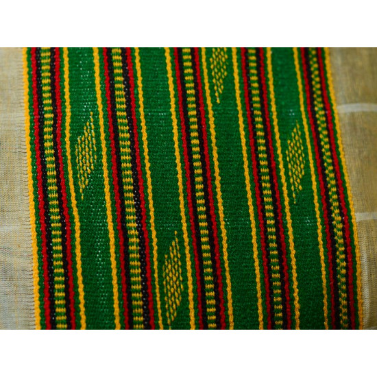 Sualkuchi Cotton Tussar Dupatta ~ (Muga - Xeujiya)