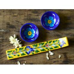 Azure ~ Diya + Incense stick stand