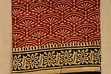 Abhigyana ♠ Bhagru Block Printed . Chanderi Saree { Q }