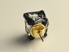 Zeenat ✤ Glass Jewellery ✤ Glass Cube ( Single Stud ) ~ 2