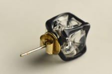 Zeenat ✤ Glass Jewellery ✤ Glass Cube ( Single Stud ) ~ 2