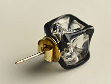 Zeenat ✤ Glass Jewellery ✤ Glass Cube ( Single Stud ) ~ 2