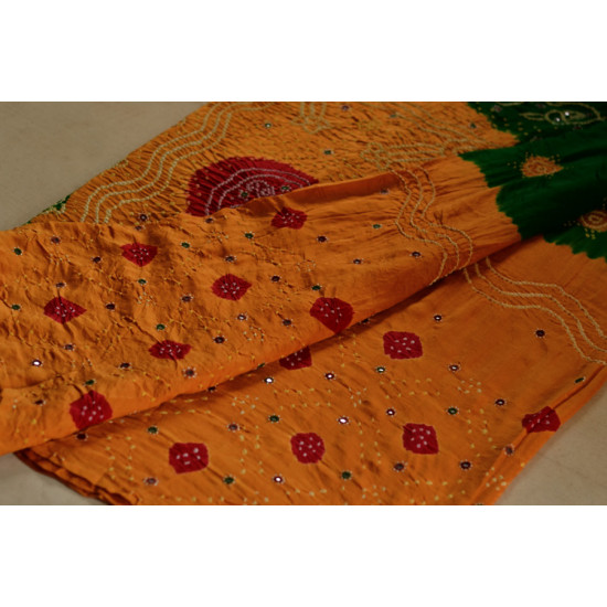 Village Trail { Bandhani * Gajji Silk } J