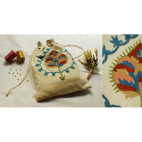 A Garden To Keep ✽ Aari Embroidered . Potli ✽ 25