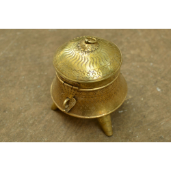 Ahar ✽ Brass ~ Paan Daan { 5" x 5" x 6" Small }