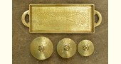 handmade brass mukhvas box with tray