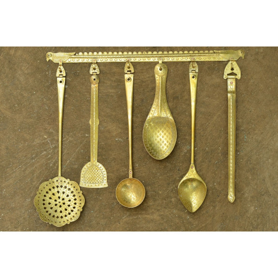 shop Handcrafted Brass Kitchen set { Six piece set }