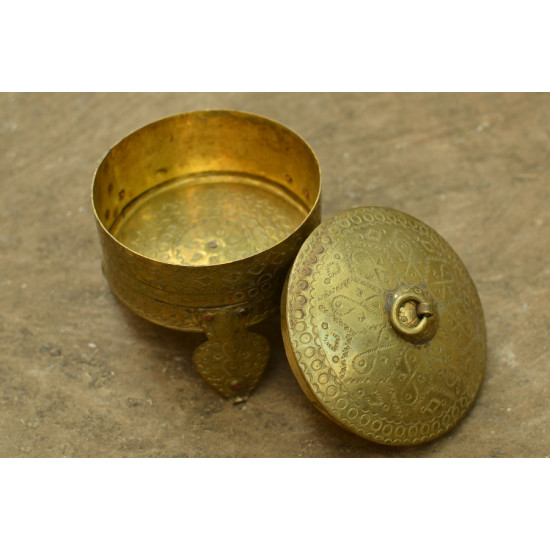 shop pure Brass ~ 4 x 4 x 4.2  Mukhwas Box