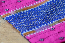 Kambira Embroidery ~ Raw silk pouch III