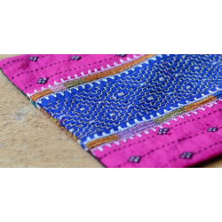 Kambira Embroidery ~ Raw silk pouch III