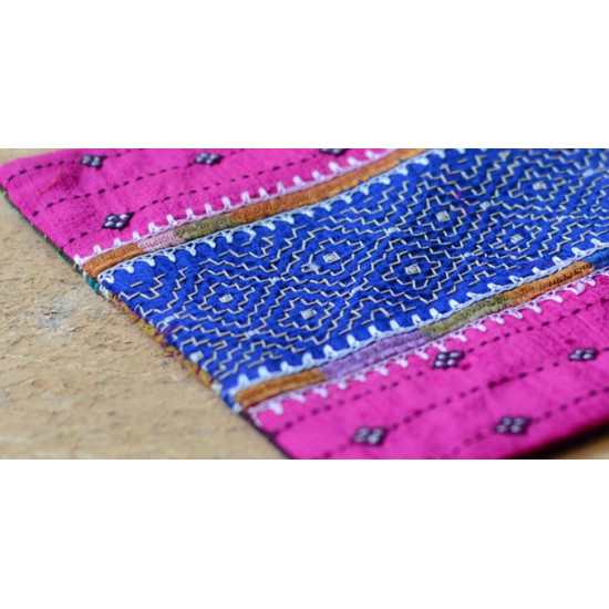 Kambira Embroidery ~ Raw silk pouch III