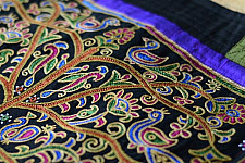 Ahir embroidery ~ Raw silk carry bag