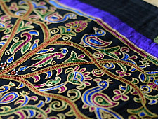 Ahir embroidery ~ Raw silk carry bag