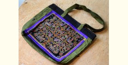 Ahir embroidery ~ Raw silk carry bag