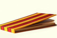 Mashru Striped (Red-Yellow) ~plain yellow pages Diary