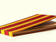 Mashru Striped (Red-Yellow) ~plain yellow pages Diary