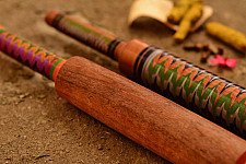 Kutch lacquer rolling pin ~ Belan