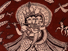 Sacred cloth of the Goddess- Radha Krishna (71 X 140 cm)