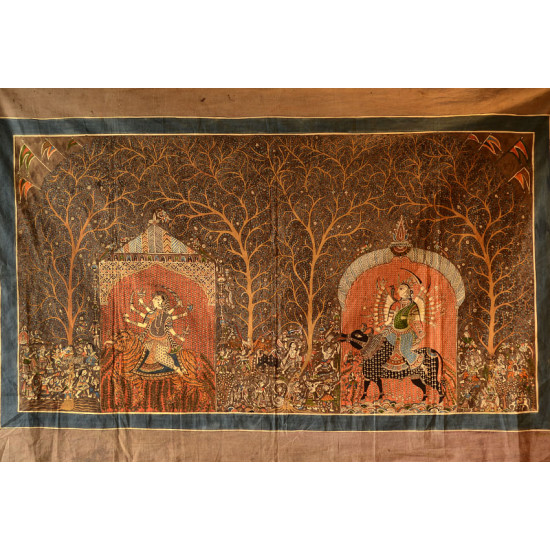 Sacred cloth of the Goddess- Vishat Mata & Ambe Mata ( 63X40 )