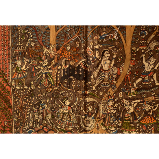 Sacred cloth of the Goddess- Vishat Mata & Ambe Mata ( 63X40 )